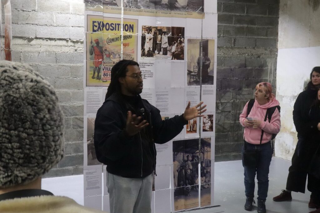 Le festival démarre par le vernissage de l’exposition au Lieu-Dit de Clermont-Ferrand, avec un discours de présentation de Seumboy Vrainom.