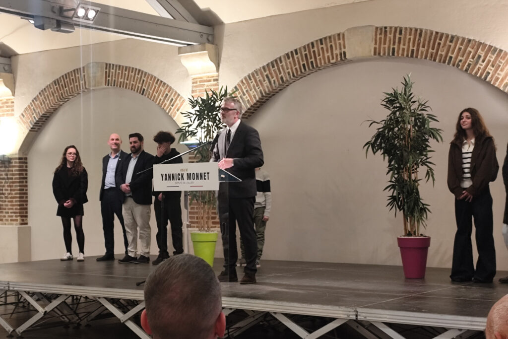 Yannick Monnet lors sa cérémonie des vœux le 29 janvier.