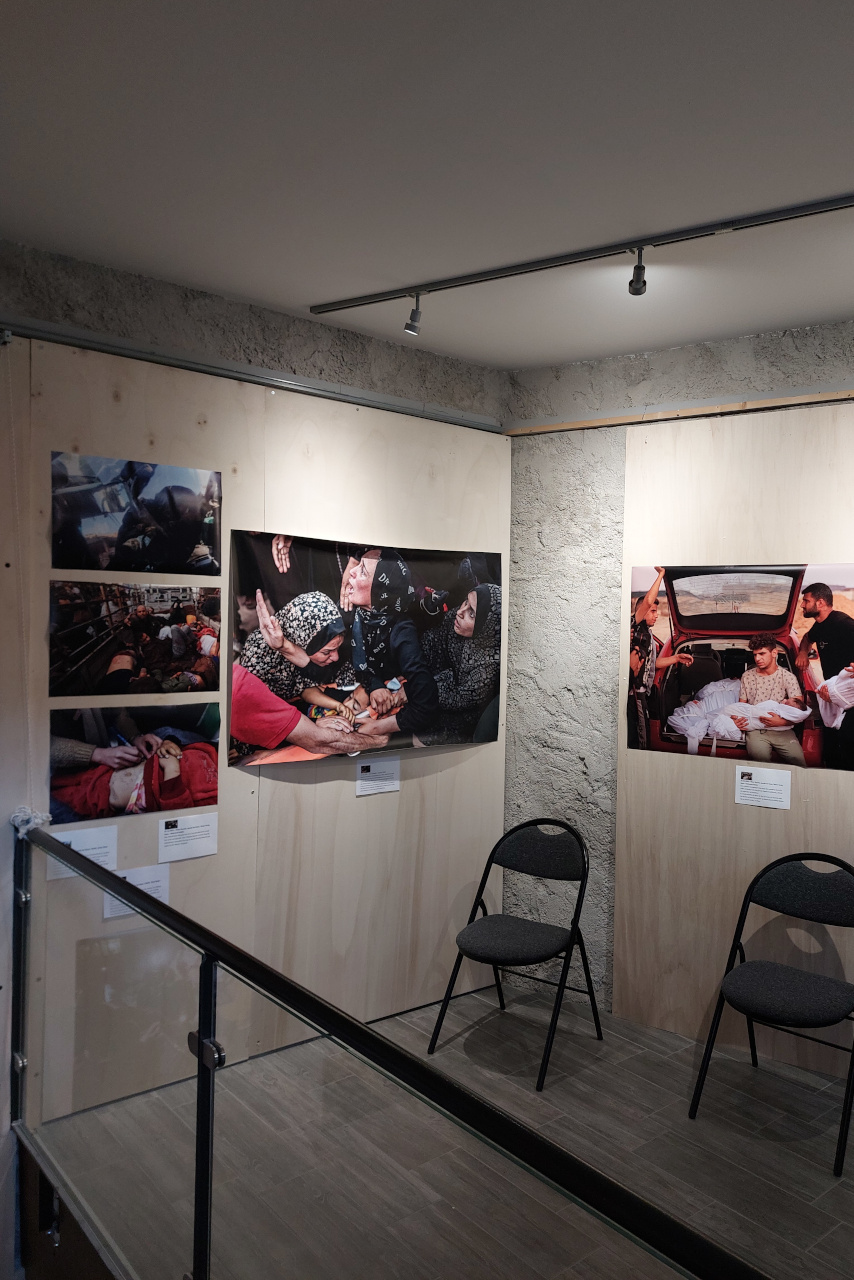 Des photographies d'une exposition du Gaza.