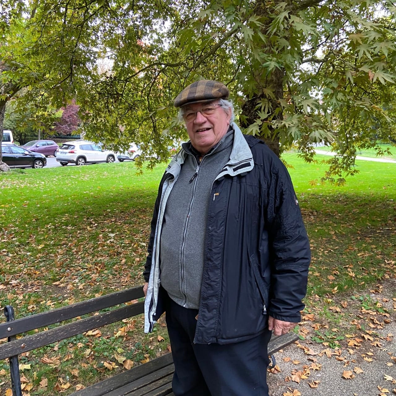 Robert Abate, dans le parc des sources. Parc, qu'il aimait traverser en long et en large du temps de sa jeunesse.