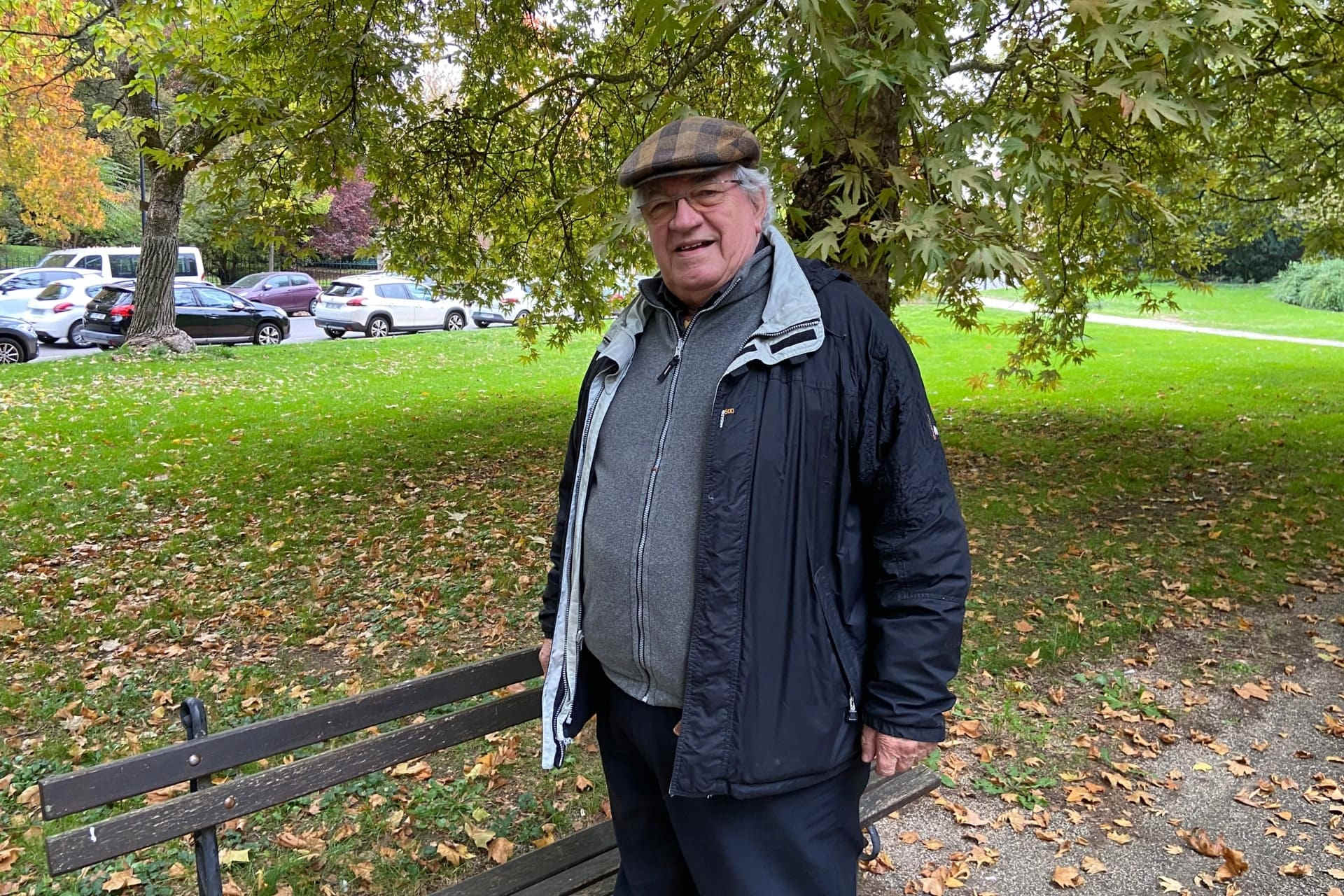Robert Abate, dans le parc des sources. Parc, qu'il aimait traverser en long et en large du temps de sa jeunesse.