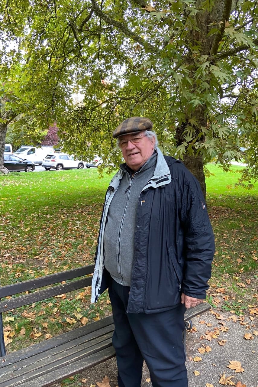 Robert Abate, dans le parc des sources. Parc, qu'il aimait traverser en long et en large du temps de sa jeunesse.