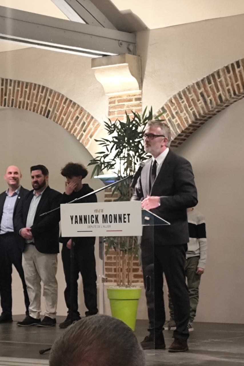 Yannick Monnet lors sa cérémonie des vœux le 29 janvier.